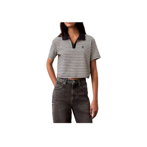 Calvin Klein Женские Поло с синими полосами
