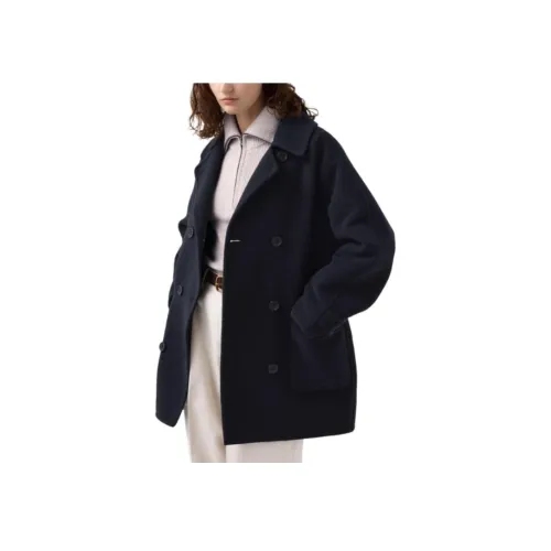 UNIQLO Comptoir des Cotonniers Collaboration Морской синий Женское пальто