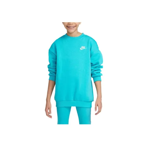 Nike Толстовка Sportswear Club Синий Зеленый Детский