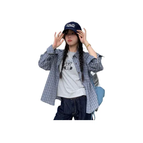 TR Синий Унисекс Рубашки