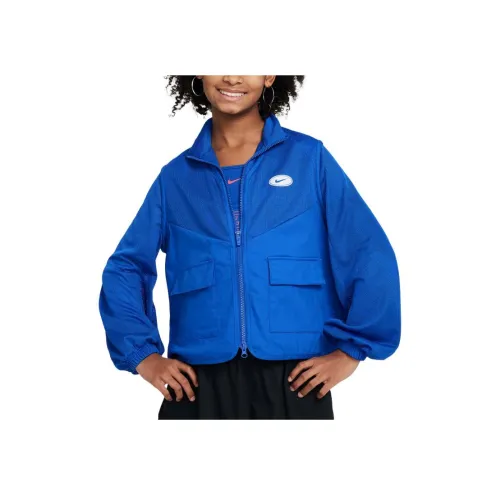 nike Куртка Sportswear Королевский синий FOUNTAIN Синий Белый Подростки