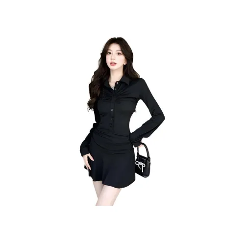 SNZX Длинное платье с длинным рукавом женское