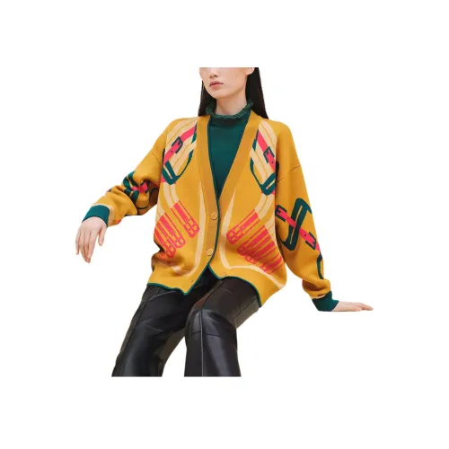 HERMES FW24 Свитер Женский Желтый