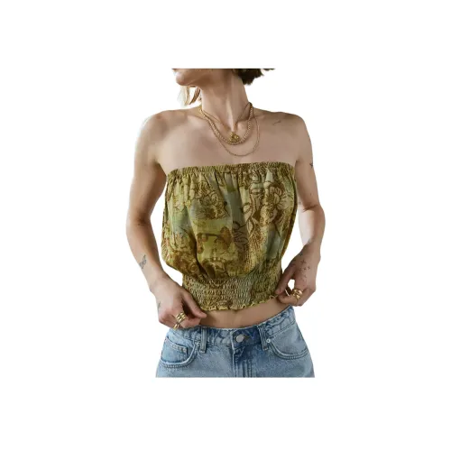 Urban Outfitter Зеленые Женские Топы без бретелек