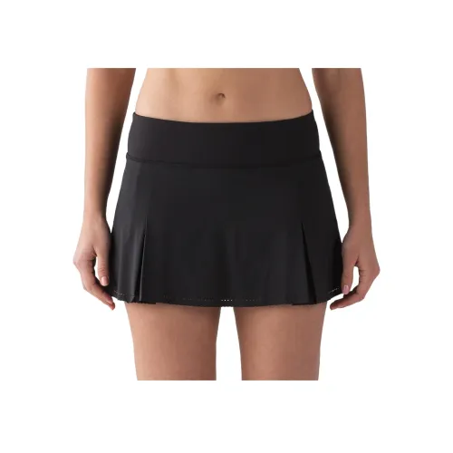 Lululemon Гладкий Stride Повседневные Короткие Юбки Женские Черный