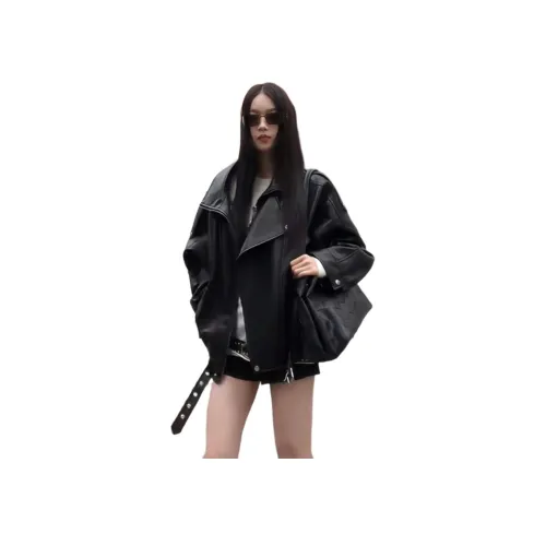 SINKACME Черный Унисекс Кожаные куртки
