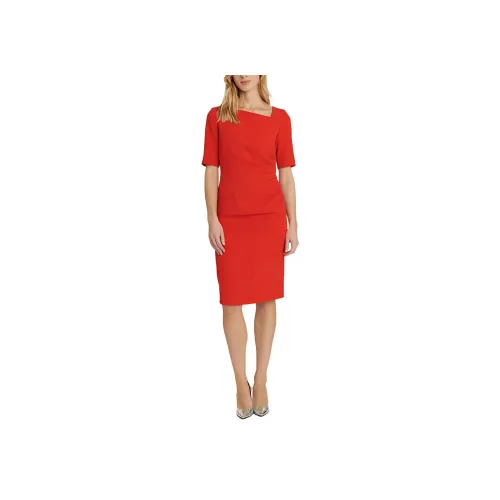 Paule Ka Red Женские Короткие Платья с Рукавами