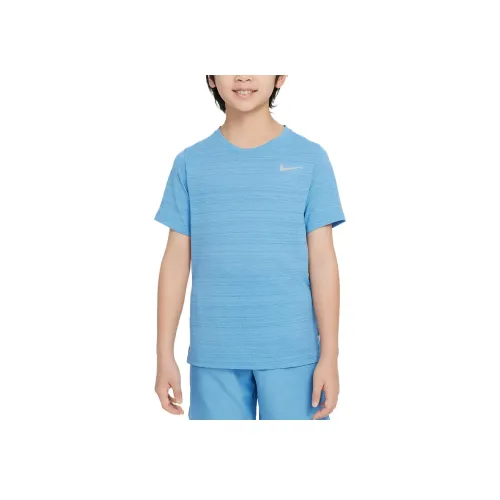 Nike Dri Fit MILER T Shirt Blue Teenagers