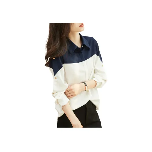 XWI Синий и Белый Женские Рубашки