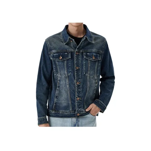 ZENGZHI Denim Jacket Straight Fit Unisex ZENGZHI Деним Куртка Прямой крой Унисекс