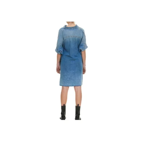R13 Blue Женские Короткие Платья с Рукавами
