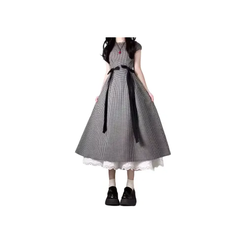 Цвет изображения: Женские Короткие Платья с Рукавами