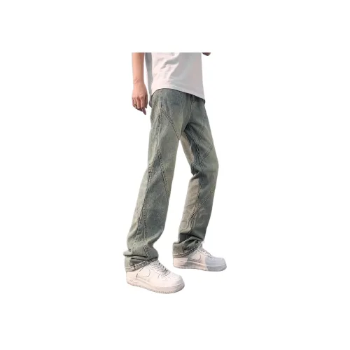 KVIV Желтый Грязь Мужские Джинсы