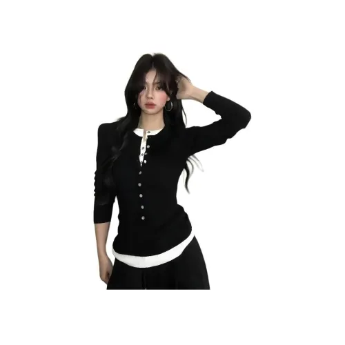 SKYA Белый Топ без рукавов + Черный Трикотаж Женская Рубашка