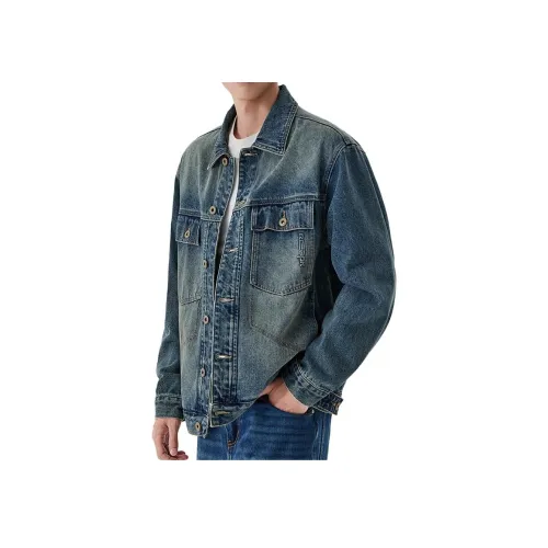 ZENGZHI Denim Jacket Straight Fit Unisex ZENGZHI Деним Куртка Прямой крой Унисекс