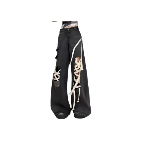 OMOIDAS Черные Женские Джинсы