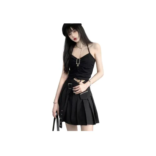 Garbege Майка Короткая Юбка Одежда Комплекты Женские Наборы с Юбкой