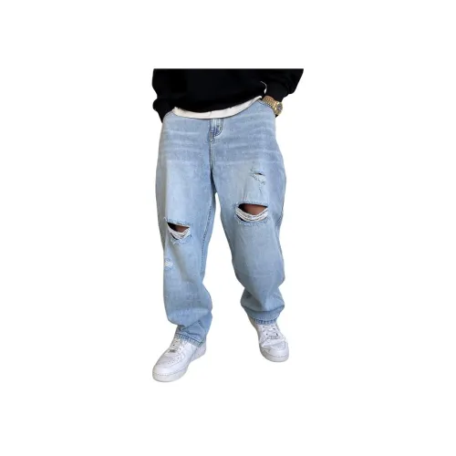 ZHANDASHUAI Синие Унисекс Джинсы