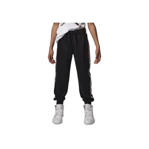 Детский Jordan Вязаные Тренировочные Штаны MJ Flight MVP Черные