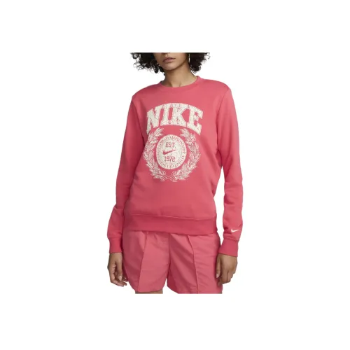 Nike Sportswear Club Женская Круглый Воротник Свитшот Женская Астра Розовый