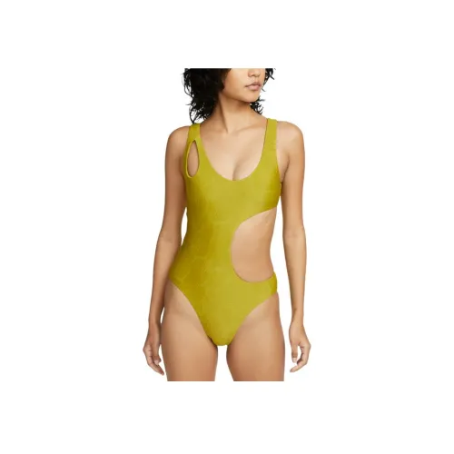 nike Женские Cut Out One Piece Купальник One Piece Купальник Женские Moss Green