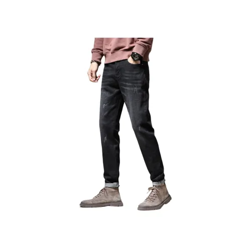 JUCY JUDY Черно-серый цвет унисекс джинсы