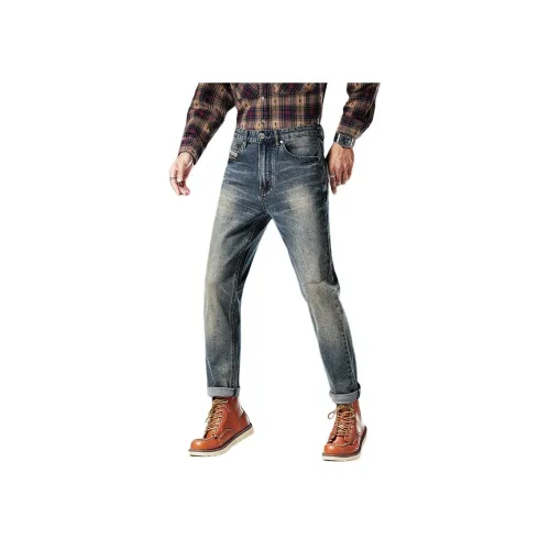 ZENGZHI Джинсы Облегающий крой Прямой крой Унисекс