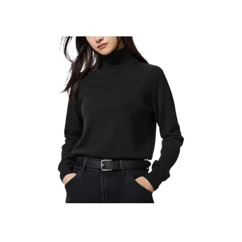 UNIQLO Кашемир Свитер Женский Черный