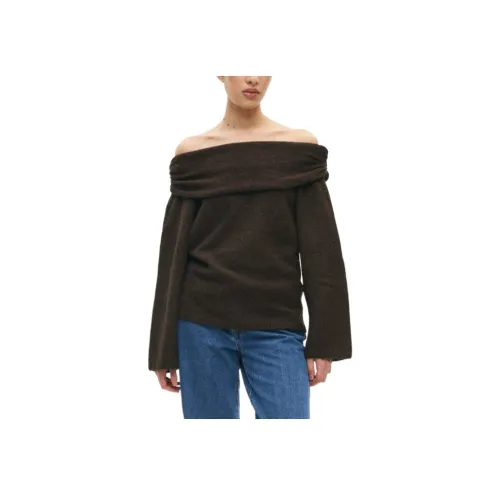 GLASSONS Foldover Off Плечо Relaxed KNIT Свитер Женские