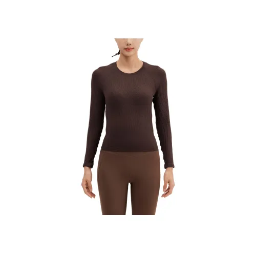 DECATHLON T-рубашка Женская Темно-умбровая