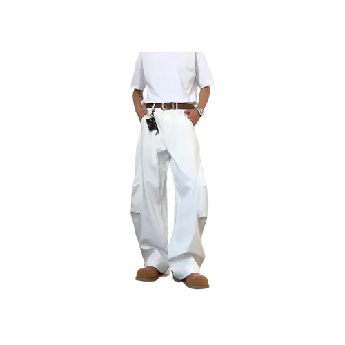 MORii Белый Унисекс Карго Брюки