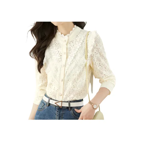 Lan Miao 2158 Абрикос Женские Рубашки