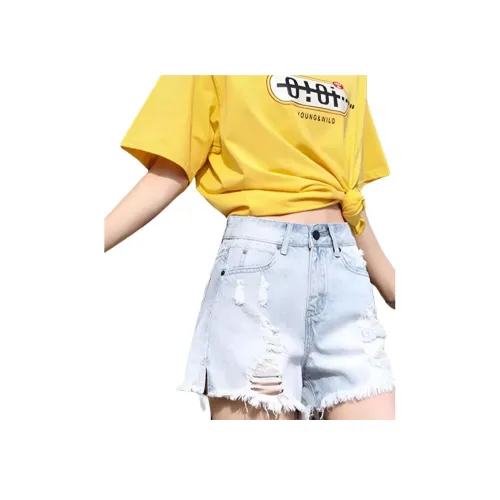 YEARNED Синие Женские Джинсовые Шорты