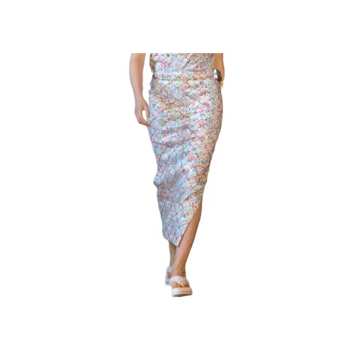 CHANEL Повседневный Длинный Юбка Женские Многоцветный