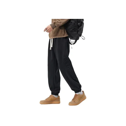 MR.MUDI Черные Унисекс Повседневные Штаны