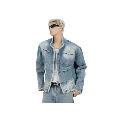 UNA RETA Светло-синие унисекс джинсовые куртки