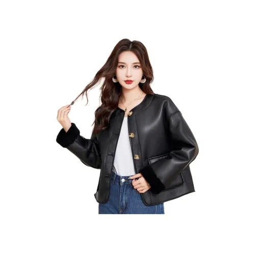 BILISISHANYANG Мех Пальто Женское