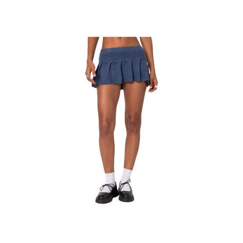 Edikted Kiera Плиссированный Вязаный Мини-Юбка Повседневная Короткая Юбка Женская