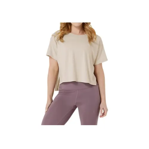 Asics SHORT SLEEVE TOP Стандартный T-Рубашка Женская Овсянка