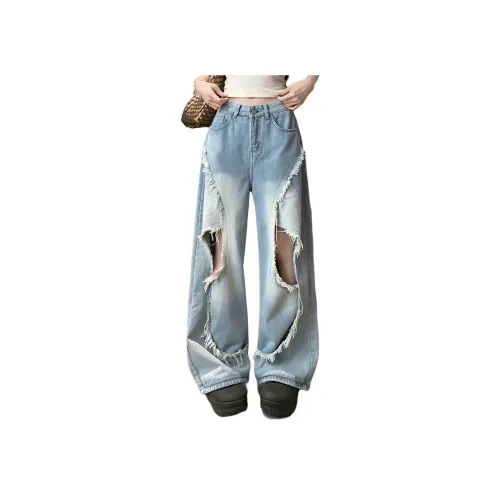 MORii Blue Women's Jeans MORii Синий Женские Джинсы