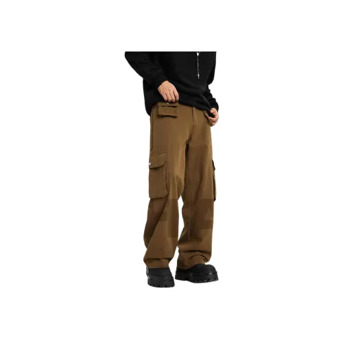AHAH Brown Men's Casual Pants AHAH Коричневые Мужские Повседневные Брюки