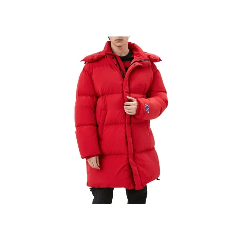 DIESEL Красный Мужской Пуховик