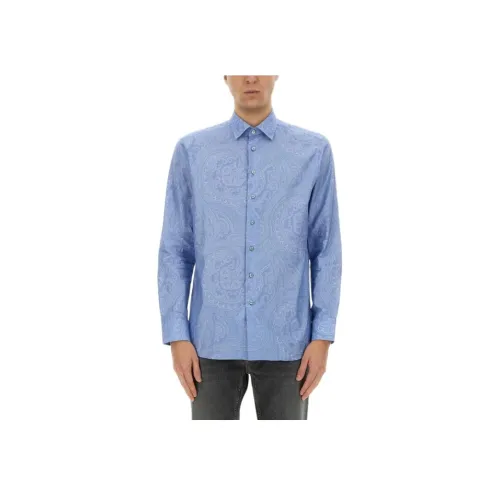 ETRO Светло-синие Мужские Рубашки