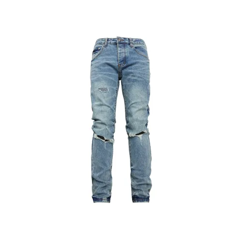 SOUTHTEENAGER Джинсы Мужские Светло-Синие