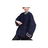 Темно-синий пуховый пиджак