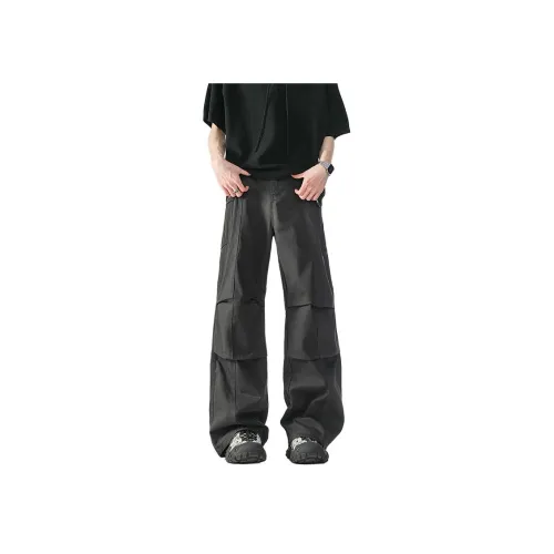 GOODHENLCE Темно-серые унисекс брюки с карманами