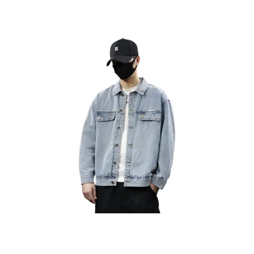 Tonlion Винтажный синий унисекс джинсовые куртки