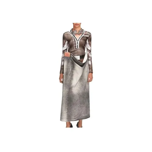 Y/Project Серый Белый Женское Боди