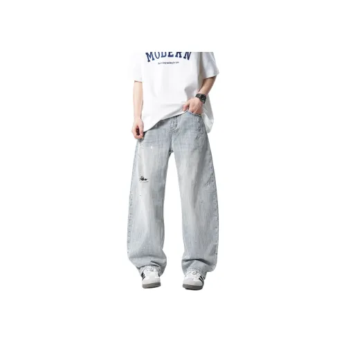 XAFB Светло-синие унисекс джинсы