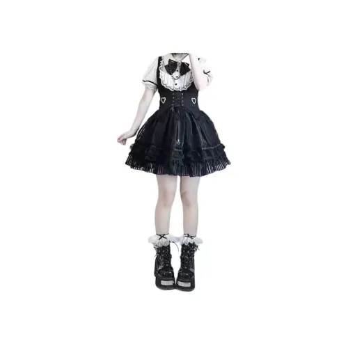 Lookinto Короткий рукав Платье Женское